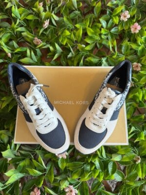 Zapatilla Mujer Michael Kors / Cuero Azulina y Blanco / Talla 36